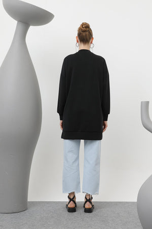 Kadın Önü Yapıştırma Taş Detaylı Tunik - 10612TUN