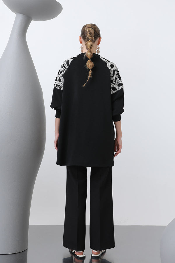 Kadın Kargo Cepli Omuzları Ve Cebi Garnili Tunik - 10624TNK