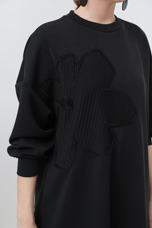 Kadın Önü İşlemeli Garni Detaylı Tunik - 10627TNK