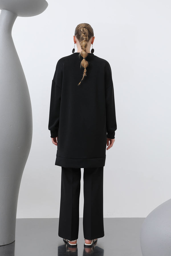 Kadın Önü İşlemeli Garni Detaylı Tunik - 10627TNK