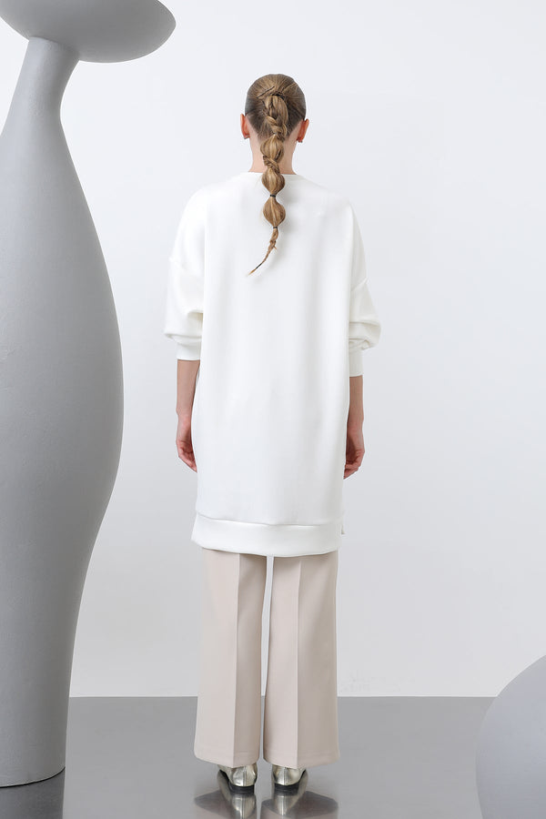 Kadın Önü İşlemeli Garni Detaylı Tunik - 10627TNK