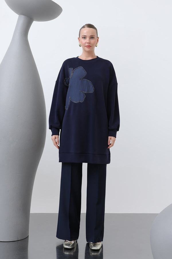 Kadın Önü İşlemeli Garni Detaylı Tunik - 10627TNK