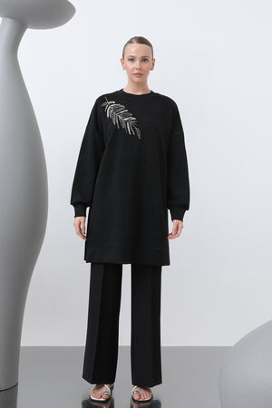 Kadın Omuzu Nakış işlemeli Tunik - 10629TNK