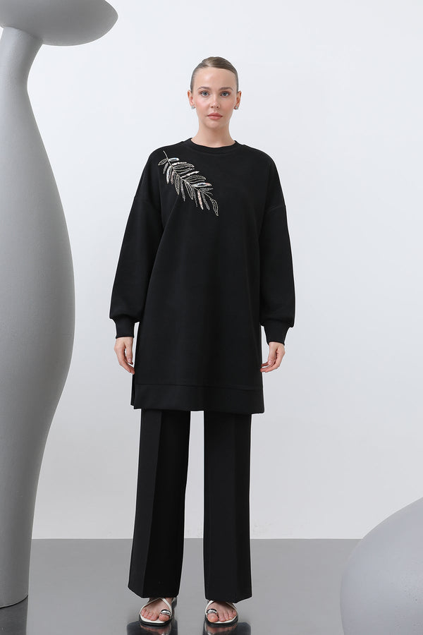 Kadın Omuzu Nakış işlemeli Tunik - 10629TNK