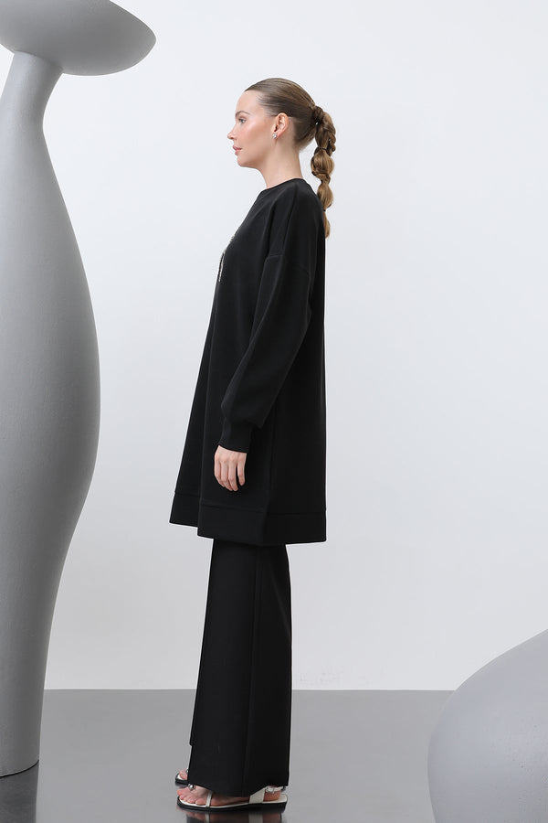 Kadın Omuzu Nakış işlemeli Tunik - 10629TNK