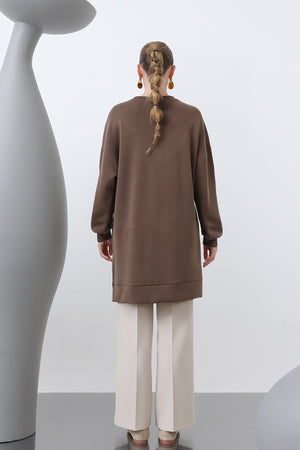 Kadın Omuzu Nakış işlemeli Tunik - 10629TNK