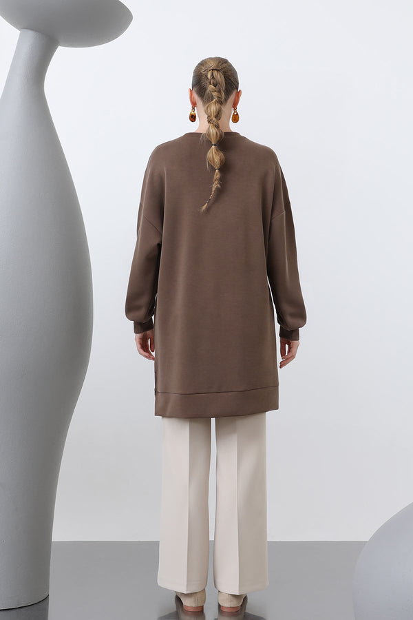 Kadın Omuzu Nakış işlemeli Tunik - 10629TNK