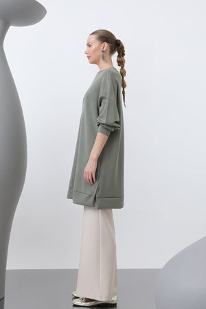 Kadın Omuzu Nakış işlemeli Tunik - 10629TNK