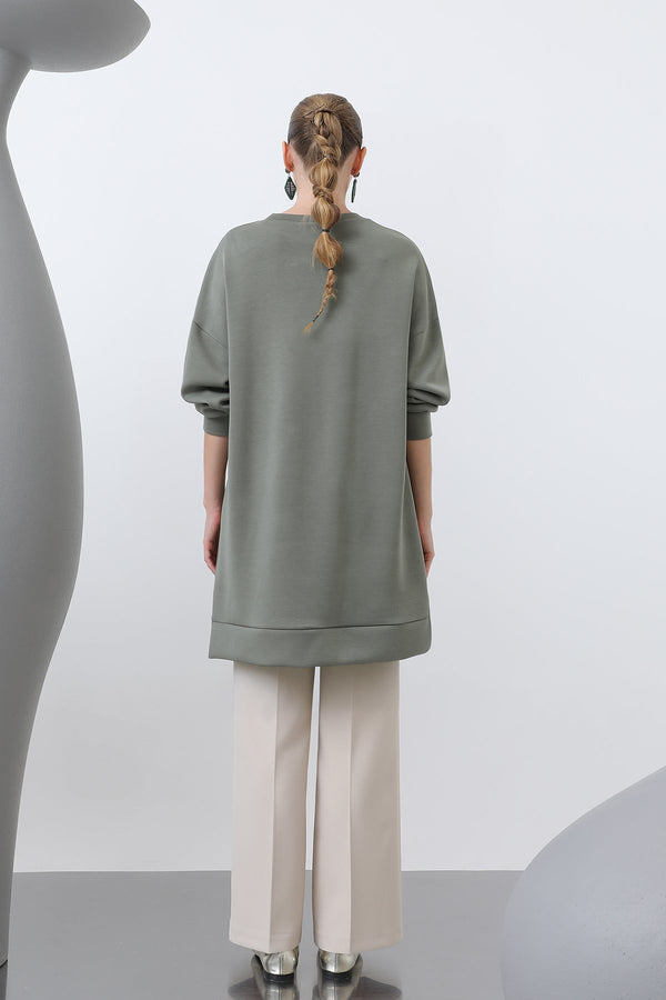 Kadın Omuzu Nakış işlemeli Tunik - 10629TNK