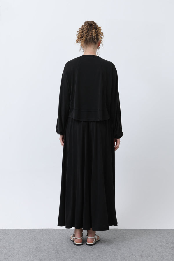 Kadın Önü Dikiş Detaylı Etekli Takım - 14343TKS