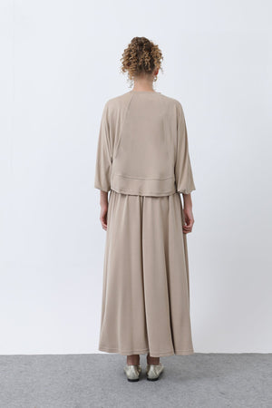 Kadın Önü Dikiş Detaylı Etekli Takım - 14343TKS