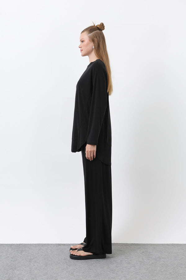 Kadın Önü Dikiş Detaylı Pantolonlu Takım - 14344TKS