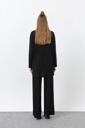 Kadın Önü Dikiş Detaylı Pantolonlu Takım - 14344TKS