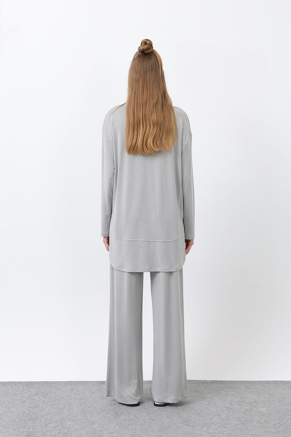 Kadın Önü Dikiş Detaylı Pantolonlu Takım - 14344TKS