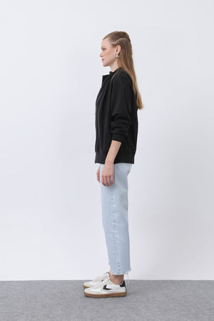 Kadın Fermuar Detaylı Mont - 32132MNT