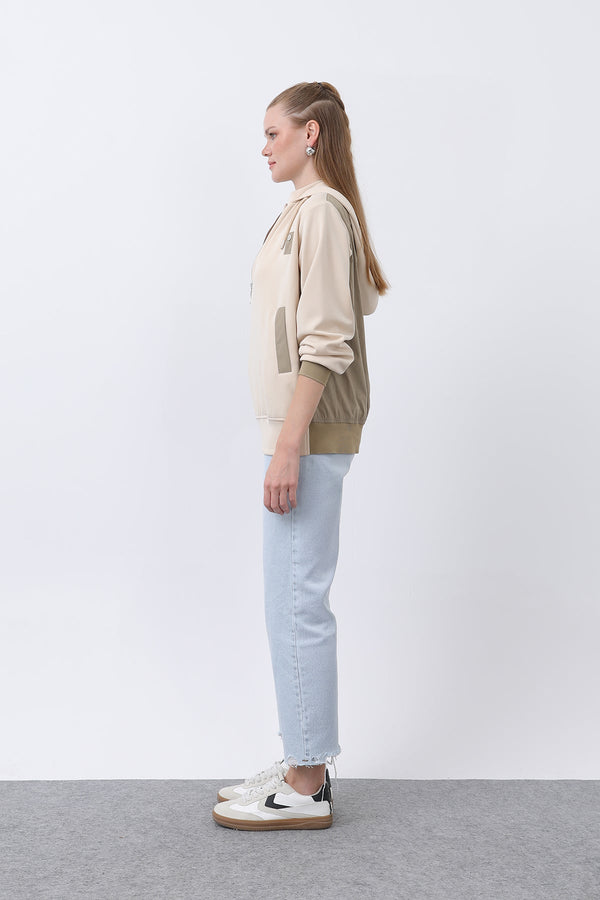 Kadın Fermuar Detaylı Mont - 32132MNT