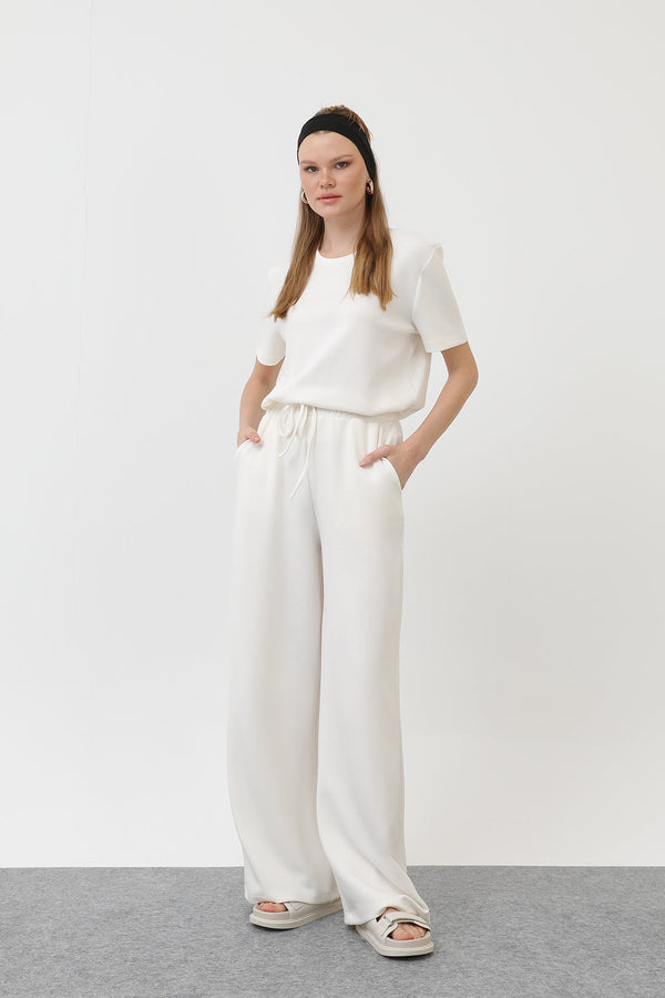 Kadın Basic Eşofman Takım - 32155TKS - ECRU