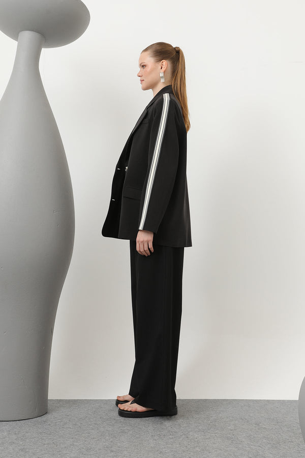 Kadın Şerit Detaylı Blazer Ceket - 32199CKT