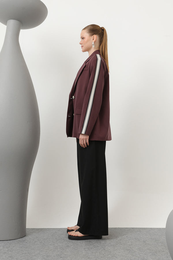 Kadın Şerit Detaylı Blazer Ceket - 32199CKT