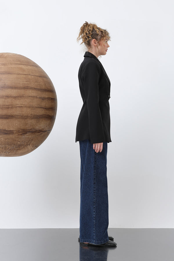 Kadın Önden Düğmeli Blazer Ceket -32245CKT