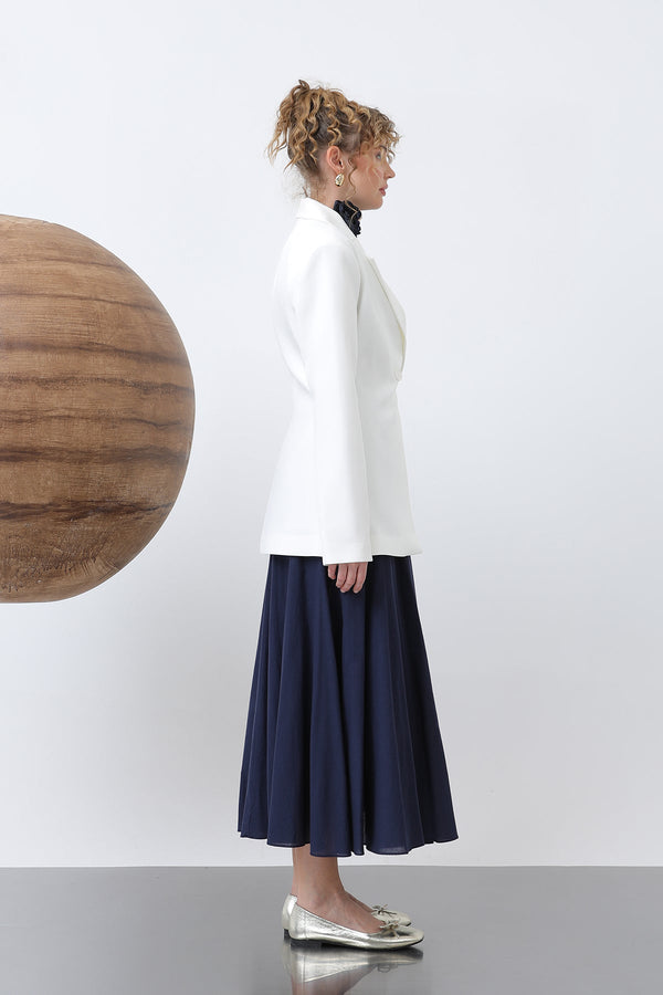 Kadın Önden Düğmeli Blazer Ceket -32245CKT