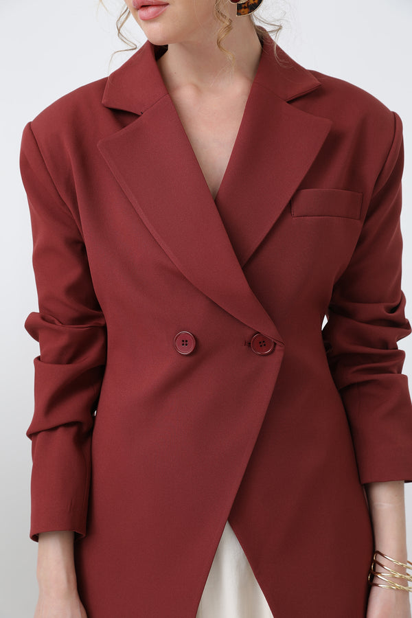 Kadın Önden Düğmeli Blazer Ceket -32245CKT