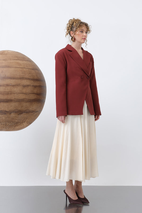 Kadın Önden Düğmeli Blazer Ceket -32245CKT