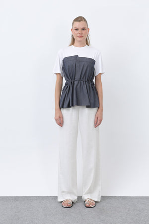 Kadın Denim Detaylı Bluz - 32318BLZ