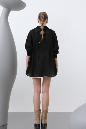 Kadın Çizgili Gömlek - 32320GML