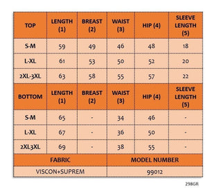 Kadın Kısa Kollu Bisiklet Yaka Viskon Bluz Desenli Dalgıç Etek Ikili Takım , 34376
