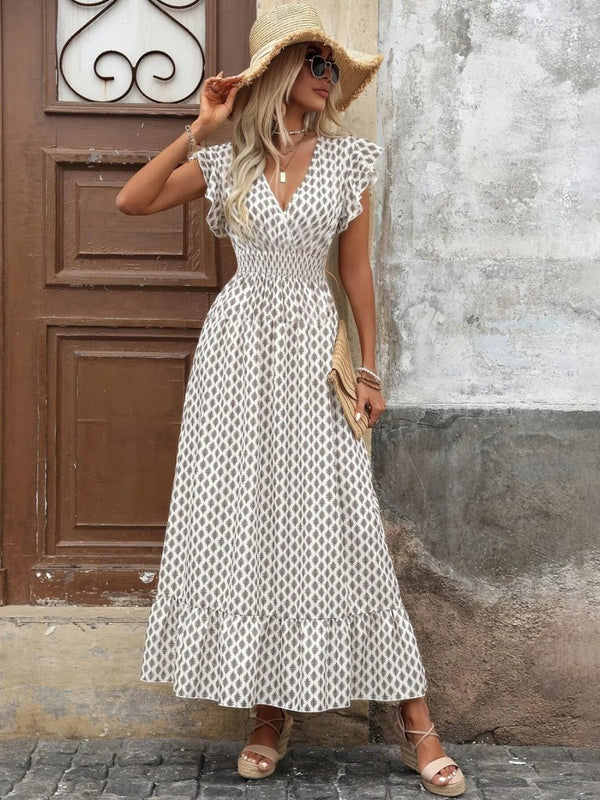 Rochie Supreme pentru femei, cu mâneci scurte și guler înfășurat, model 26673