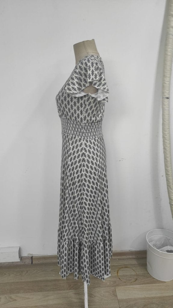 Rochie Supreme pentru femei, cu mâneci scurte și guler înfășurat, model 26673