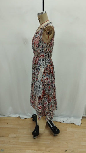 Rochie scurtă Supreme pentru femei, fără mâneci, cu decolteu în V și model, 34105