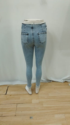 Kadın Yüksek Bel önden Düğmeli Jean Pantolon , 31138