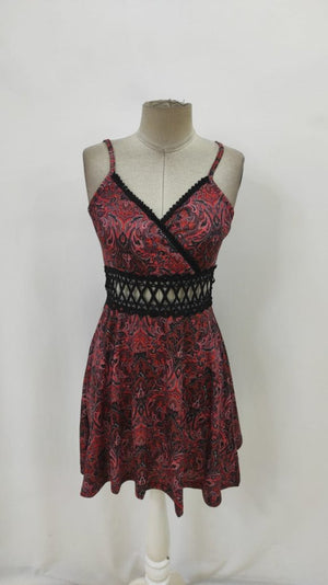 Rochie mini Supreme pentru femei, cu bretele, decolteu înfășurat și model, 27100