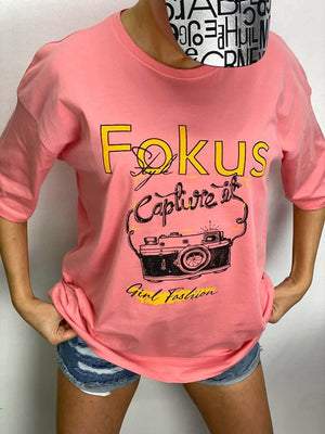 Fokus T-Shirt - Pembe