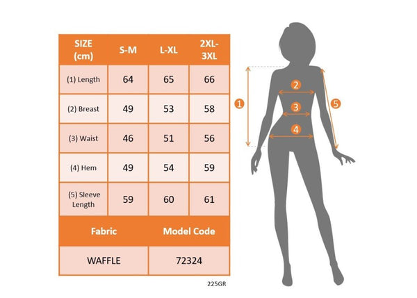 Kadın Uzun Kollu Bisiklet Yaka Kolları çiçekli Waffle Bluz, 27245