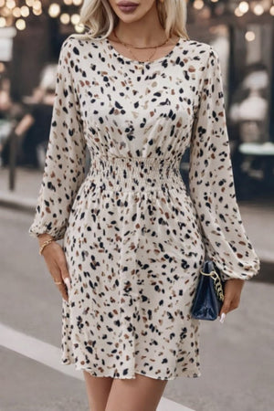 Rochie midi Supreme pentru femei, cu mânecă lungă, decolteu tip barcă, talie elastică, 29242