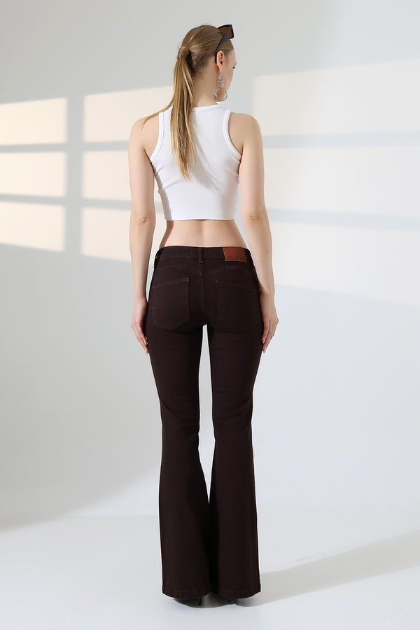 Push Up İspanyol Kot Pantolon 7108