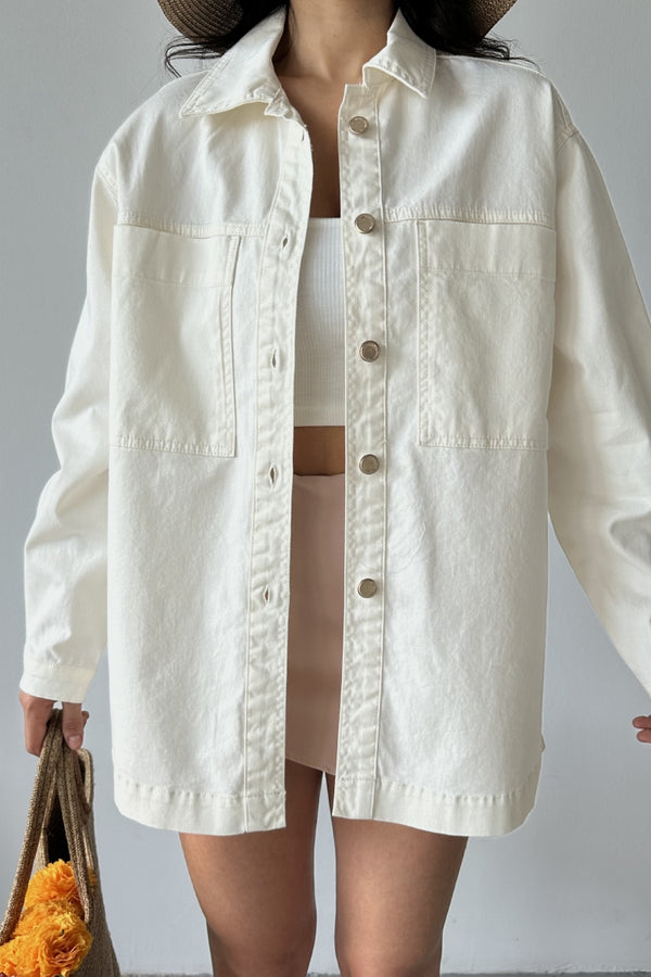 Cămașă din denim cu buzunare 6097