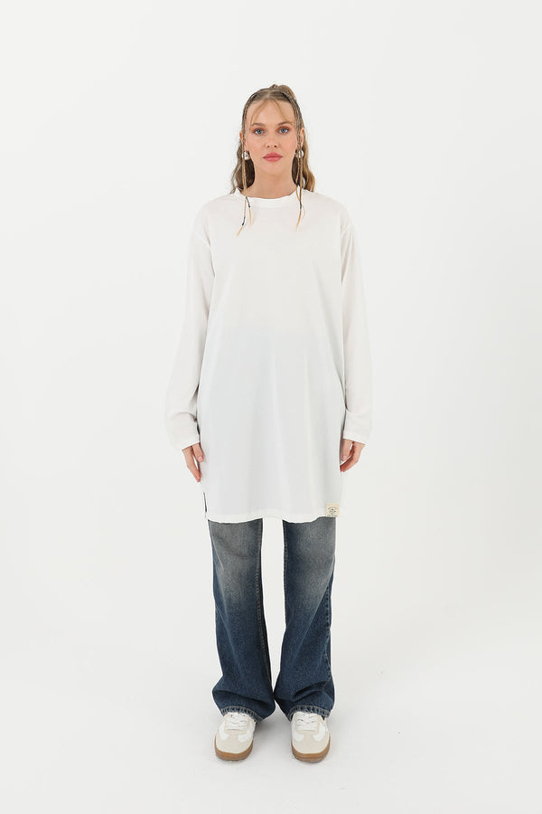 Kadın Basic Tunik - 30726TUN - ECRU