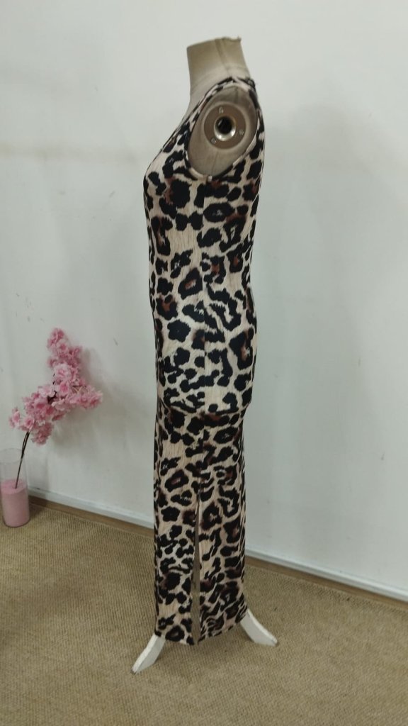 Rochie lungă de damă, cu guler rotund și bretele, din material scuba, cu crăpătură laterală, 30826