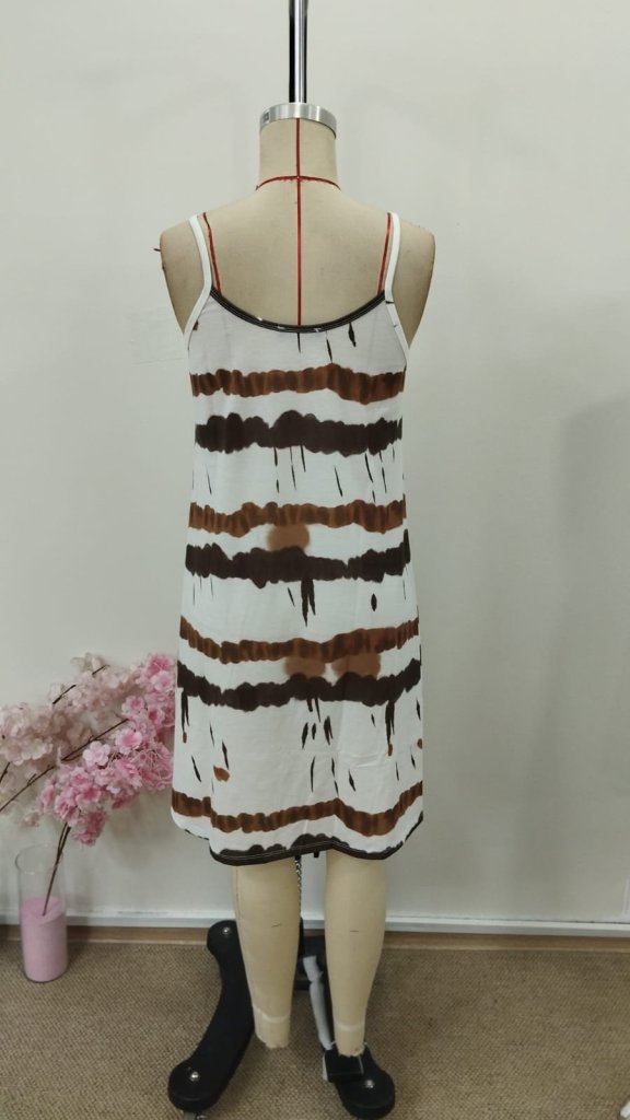 Rochie Supreme pentru femei, cu bretele, decolteu în V și imprimeu, 30953
