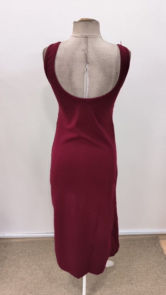 Kadın Askılı Kruvaze Yakalı önden Asimetrik Kesim Detaylı Uzun Ithal Elbise, 31125