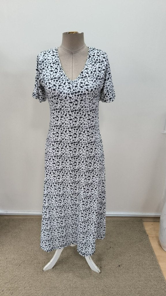 Rochie midi Supreme pentru femei, cu mânecă scurtă, decolteu în V, crăpături laterale, imprimeu floral, 31157