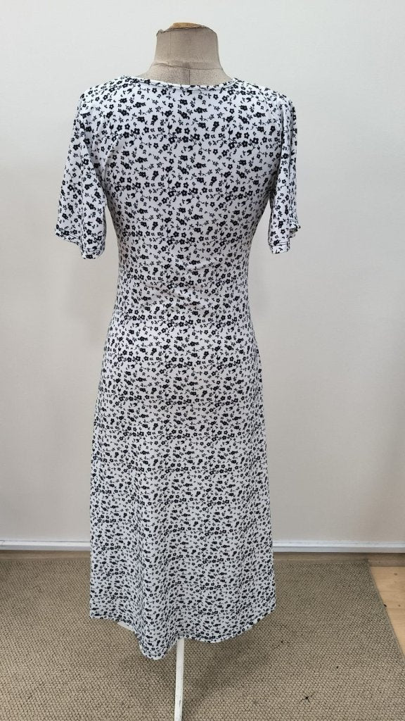 Rochie midi Supreme pentru femei, cu mânecă scurtă, decolteu în V, crăpături laterale, imprimeu floral, 31157
