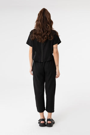 Kadın Bel Fermuarlı Ayrılabilen Tulum - 31191TLM