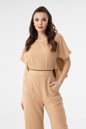 Kadın Bel Fermuarlı Ayrılabilen Tulum - 31191TLM