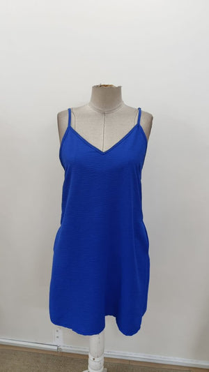 Rochie scurtă Aerobin pentru femei, cu bretele, decolteu în V, 31284