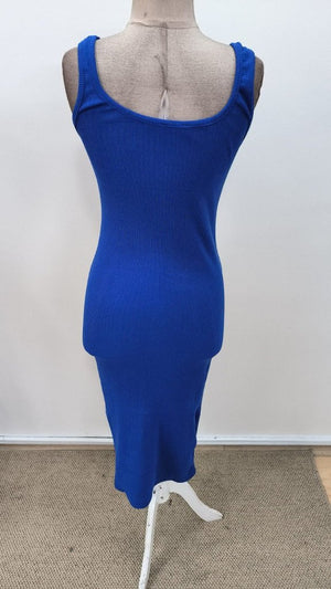 Rochie midi cu corset, cu decolteu pătrat și nasturi în față, pentru femei, 31318